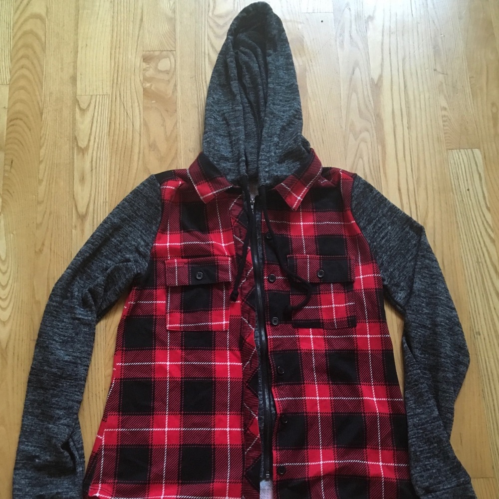Half flannel half jacket coat